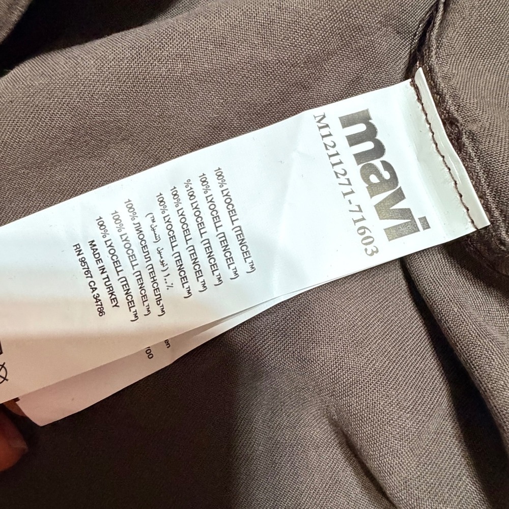 Mavi Edition Womens Brown Tencel Lyocell Button Down Shirt XS M1211271-71603 - Picture 8 of 9